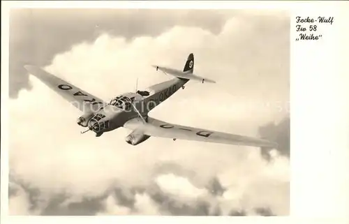 Flugzeuge WK2 Focke Wulf Fw 58 "Weihe" Kat. Militaerflug