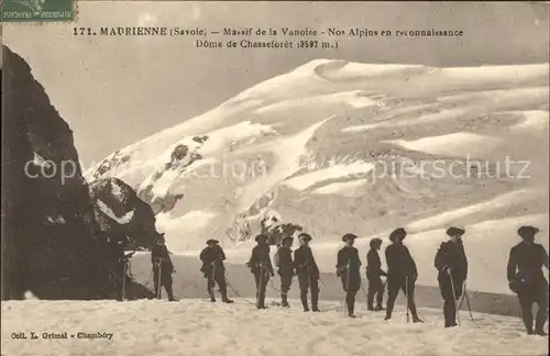 Wandern Gletscher Maurienne Massif Vanoise Dome de Chasseforet  Kat. Berge
