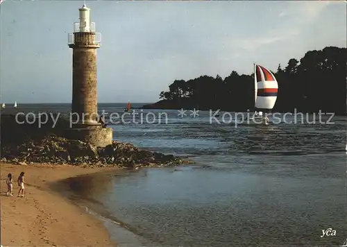 Leuchtturm Lighthouse Segelboot Benodet  Kat. Gebaeude