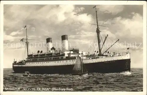Dampfer Oceanliner Motorschiff Monte Olivia Kat. Schiffe