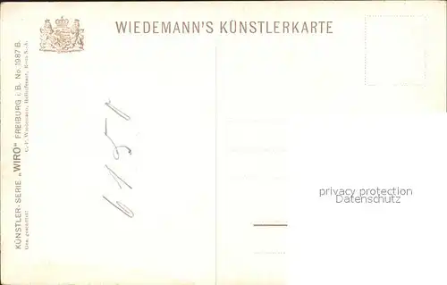 Verlag Wiedemann WIRO Nr. 1987 B Freiburg im Breisgau Guenterstal Kat. Verlage