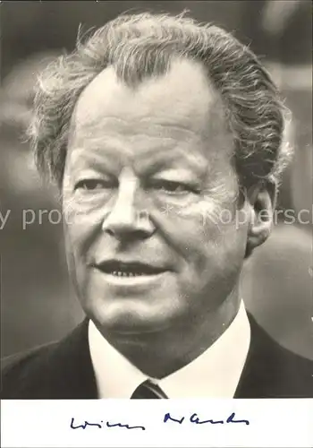 Politiker Willy Brandt SPD Autogramm Kat. Politik