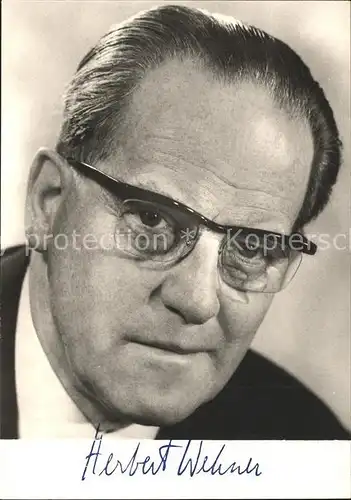 Politiker Herbert Wehner SPS Autogramm  Kat. Politik