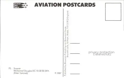 Flugzeuge Zivil Scanair McDonnell Douglas DC 10 30 SE DFH Kat. Flug