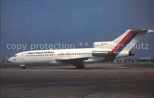 Flugzeuge Zivil Royal Nepal Airlines Boeing 727 1F8 9N ABD Kat. Flug