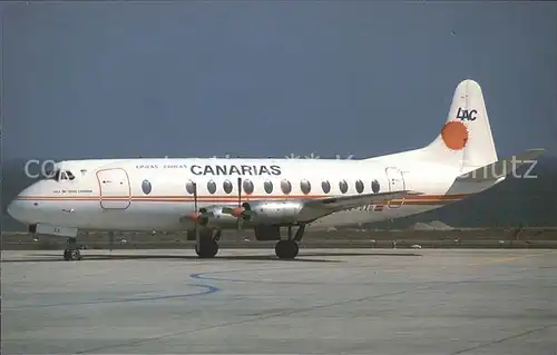 Flugzeuge Zivil Lineas Aereas Canarias Vickers V.806 Viscount EC DXU Kat. Flug