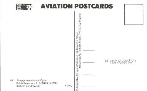 Flugzeuge Zivil Airways International Cymru British Aerospace 111 304AX G YMRU Kat. Flug