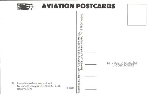 Flugzeuge Zivil Canadian Airlines International McDonnell Douglas DC 10 30 C FCRD Kat. Flug