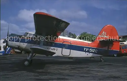 Flugzeuge Zivil AEROBOL Antonov AN 2 PZL YV 512C c n unknown Kat. Flug