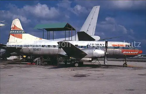 Flugzeuge Zivil Braniff 1950 cs Convair 340 N3427  Kat. Flug