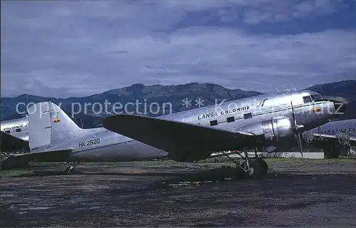 Flugzeuge Zivil Lansa Colombia DC 3C HK 2820 c n 20171 Kat. Flug