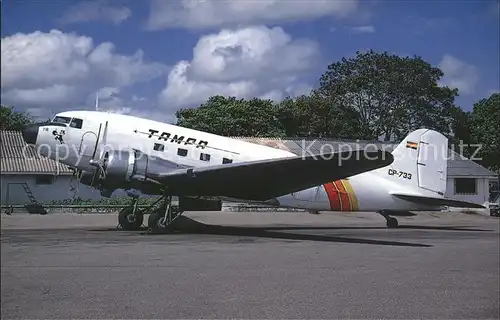 Flugzeuge Zivil Tampa Bolivia DC 3C CP 733  Kat. Flug