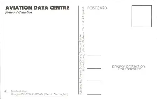 Flugzeuge Zivil British Midland Douglas DC 9 32 G BMAM Kat. Flug
