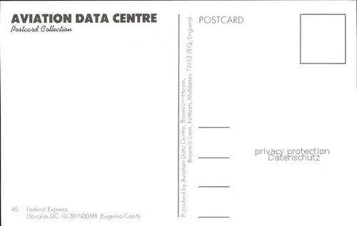 Flugzeuge Zivil Federal Express Douglas DC 10 30 N305FE Kat. Flug