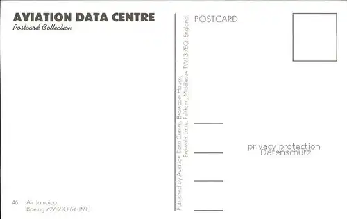 Flugzeuge Zivil Air Jamaica Boeing 727 2JO 6Y JMC Kat. Flug