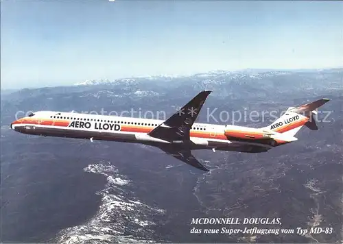 Flugzeuge Zivil Aero Lloyd McDonnell Douglas MD 83  Kat. Flug