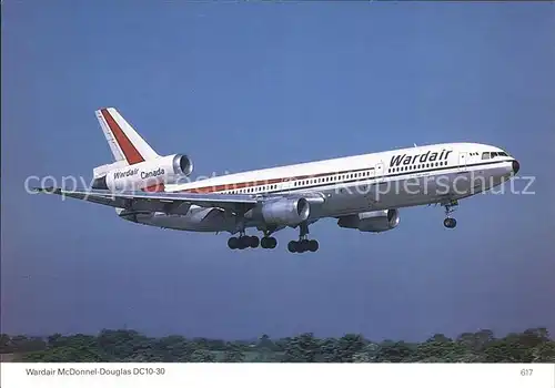 Flugzeuge Zivil Wardair Canada McDonnell Douglas DC 10 30 Kat. Flug