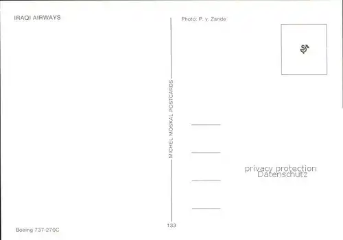 Flugzeuge Zivil Iraqi Airways Boeing 737 270 C YI AGH Kat. Flug