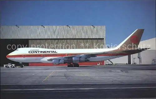 Flugzeuge Zivil Continental Airlines Boeing747 238B N607PE Kat. Flug