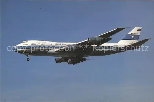 Flugzeuge Zivil Kuwait Airways Boeing 747 269B 9K ADB c n 21542 Kat. Flug