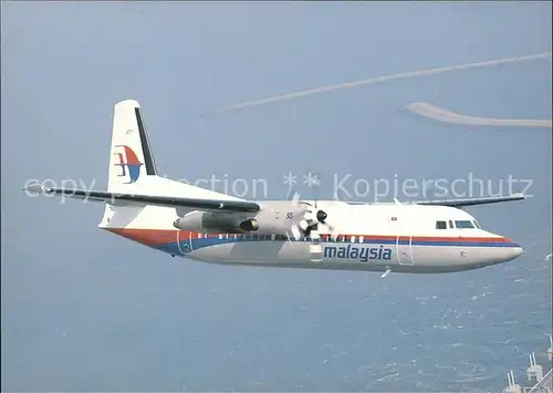 Flugzeuge Zivil Malaysia Fokker 50 9M MGA  Kat. Flug