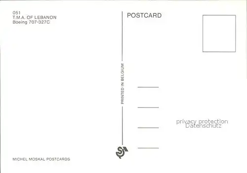 Flugzeuge Zivil T.M.A. of Lebanon Boeing 707 327C Kat. Flug