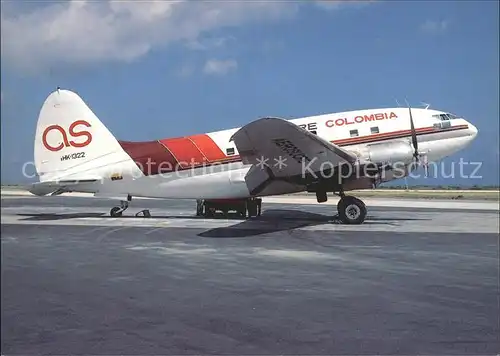 Flugzeuge Zivil Aerosucre Colombia Curtiss C 46A 60CK HK 1322 Kat. Flug