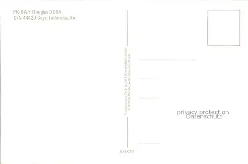 Flugzeuge Zivil Bayu Indonesia Air Cargo Douglas DC6A c n 44420 Kat. Flug