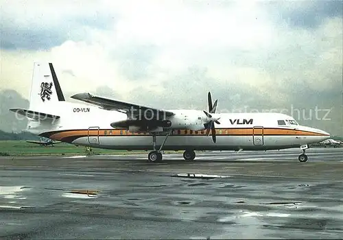 Flugzeuge Zivil VLM Vlaamse Luchttransportmaatschappij Fokker 50 OO VLN Kat. Flug