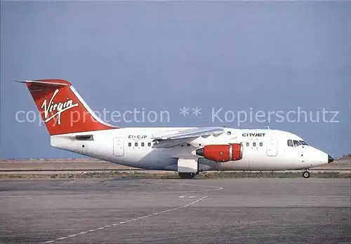 Flugzeuge Zivil Virgin Cityjet British Aerospace BAe 146  Kat. Flug