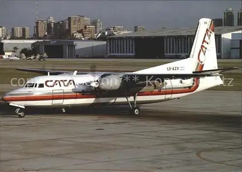 Flugzeuge Zivil Cata Linea Aerea SACIFI Fairchild Ind. F 27J LZ AZV Kat. Flug