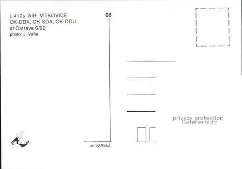 Flugzeuge Zivil Vitkovice L410s OK DDX OK SDA OK DDU Kat. Flug