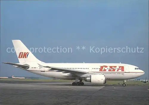 Flugzeuge Zivil CSA Airbus A310 304 OK WAB c n 567 Kat. Flug