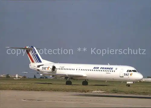 Flugzeuge Zivil Air France TAT Fokker 100 F GIOD  Kat. Flug