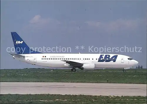 Flugzeuge Zivil EBA Eurobelgian Airlines Boeing 737 436 OO LTS c n 25860 2545  Kat. Flug