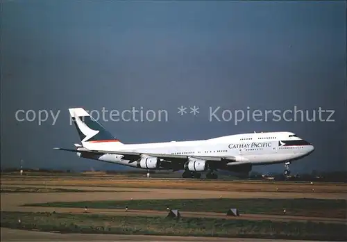 Flugzeuge Zivil Cathay Pacific Boeing 747 400  Kat. Flug