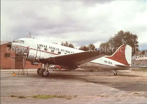Flugzeuge Zivil LAP Lineas Aereas Petroleras SA McDDouglas DC 3A HK 1514 c n 11741 Kat. Flug