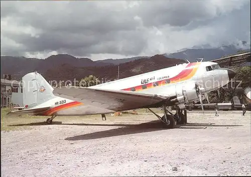 Flugzeuge Zivil Lacol Colombia McDDouglas DC 3C HK 3213 c n 25659 Kat. Flug