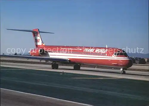 Flugzeuge Zivil Trans World Airlines TWA McDDouglas MD 83 N9408 cn unknown Kat. Flug