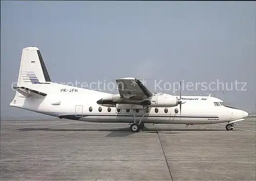 Flugzeuge Zivil Sempati Air Fokker F27 Mk 600 PK JFH c n 10396  Kat. Flug