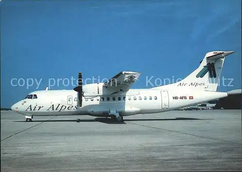 Flugzeuge Zivil Air Alpes Aerospatiale Alenia ATR42 410 HB AFB cn 072 Kat. Flug