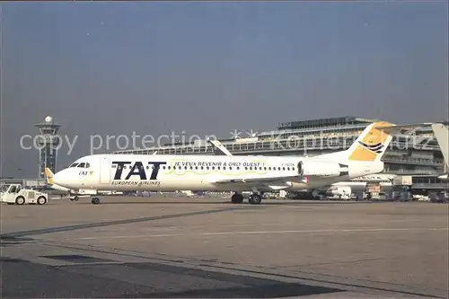 Flugzeuge Zivil TAT European Airlines F 100 F GIOK c n 11455  Kat. Flug