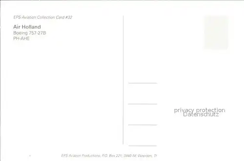 Flugzeuge Zivil Air Holland Boeing 757 27B PH AHE Kat. Flug