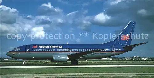 Flugzeuge Zivil BM British Midland Airways Boeing 737 36N G ECAS  Kat. Flug