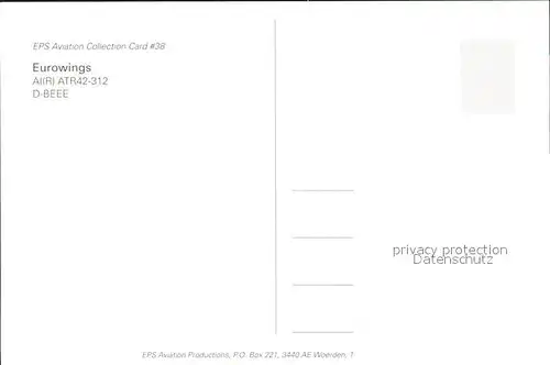 Flugzeuge Zivil Eurowings AlR ATR42 312 D BEEE Kat. Flug
