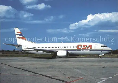 Flugzeuge Zivil CSA Czech Airlines Boeing737 4Y0 OK WGG cn 24693 Kat. Flug