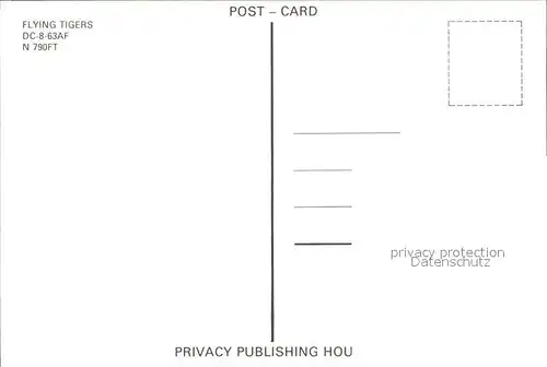 Flugzeuge Zivil Flying Tigers DC 8 63AF N790FT Kat. Flug