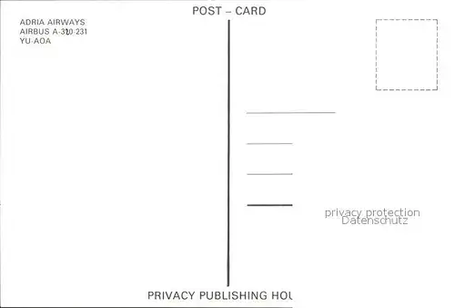 Flugzeuge Zivil Adria Airways A320 231 YU AOA Kat. Flug