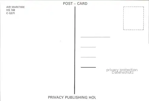 Flugzeuge Zivil Air Maritime HS 748 C GEPI Kat. Flug