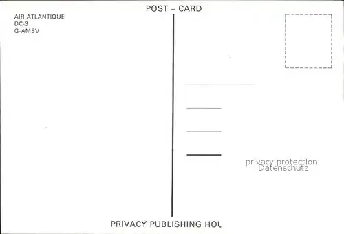 Flugzeuge Zivil Air Atloantique DC 3 G AMSV  Kat. Flug